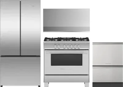 4 Piece Package Includes Refrigerator, Range, Hood And Dishwasher
